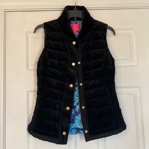 Lilly Pulitzer Iliana Puffer Vest Onyx XS